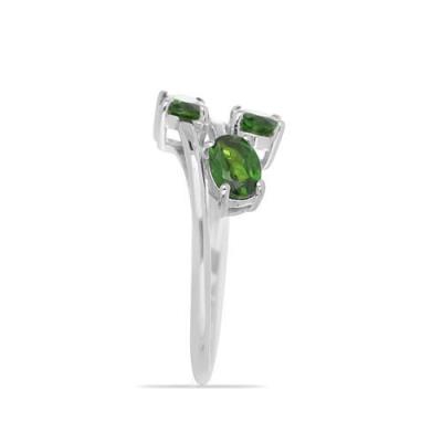 BUY STERLING SILVER GENUINE CHROME DIOPSIDE GEMSTONE RING